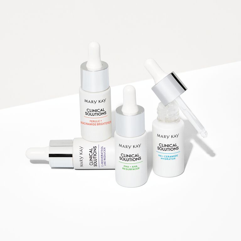 All four Mary Kay Clinical Solutions Booster Serums