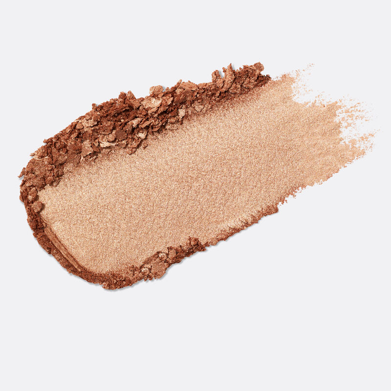 Product rub of limited-edition Mary Kay Illuminating Highlighter in shade Golden Glow against plain background image number null