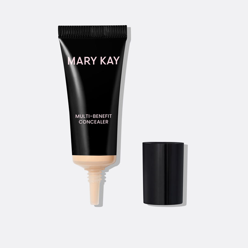 Black Mary Kay&trade; Multi-Benefit Concealer Bottle in Light 1 with the cap removed, showcasing the needle nose