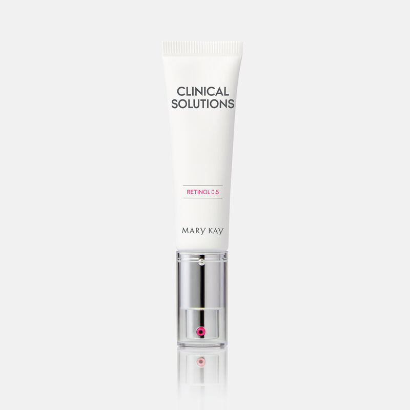 Tube of Mary Kay Clinical Solutions Retinol 0.5 standing on its cap